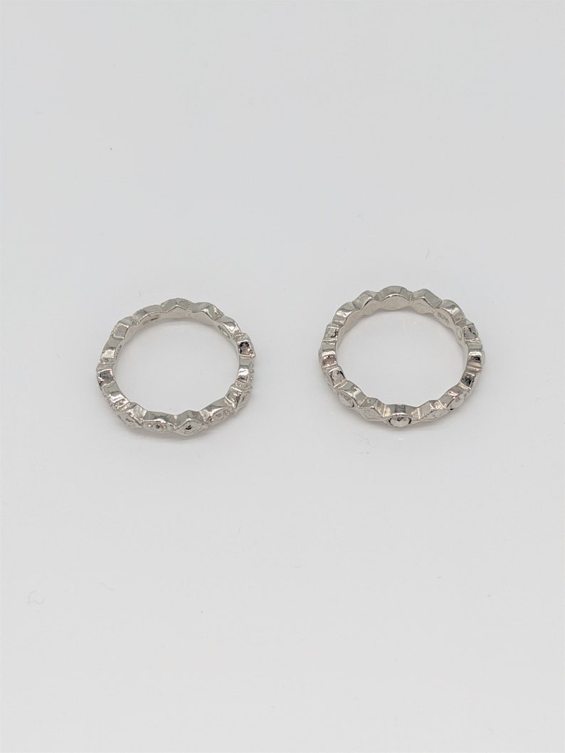 Old New Stock Set of 2 Sterling Silver Stacking Rings