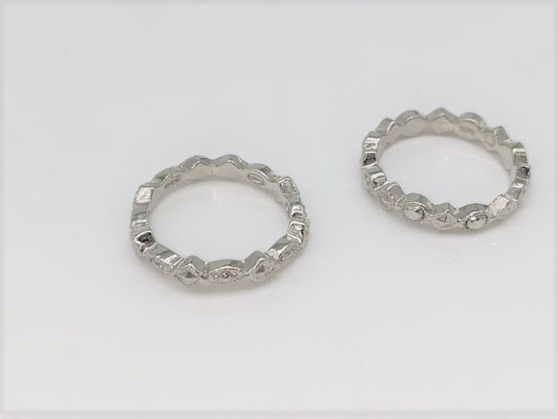 Old New Stock Set of 2 Sterling Silver Stacking Rings