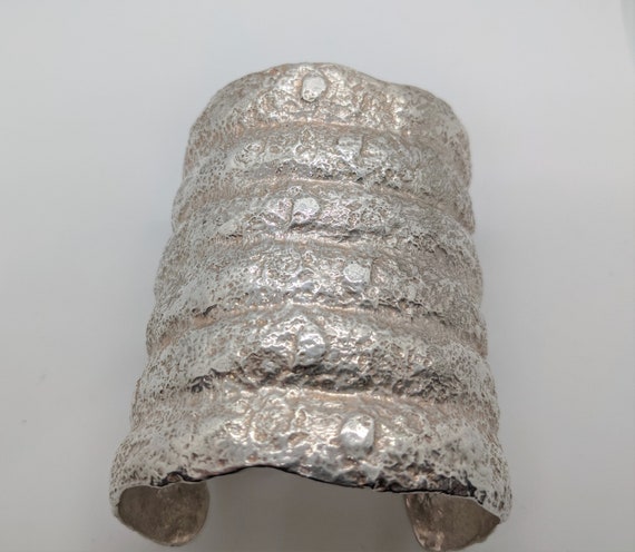 Designer Italian - Sandcast Sterling Silver Huge C