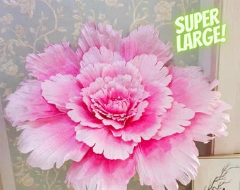 Giant Peony Flowers 100cm Large Flower with Leaf Summer Décor for Front Door/Home/Classroom Hotel Room Decoration Birthday Gift