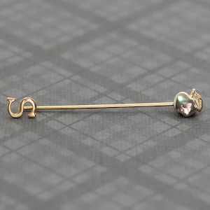 Vintage Letter S Victorian Stick Pin - G32