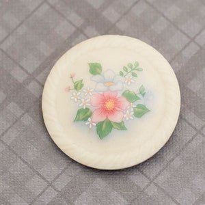 Vintage Mid Century White Ceramic Brooch by Avon G14