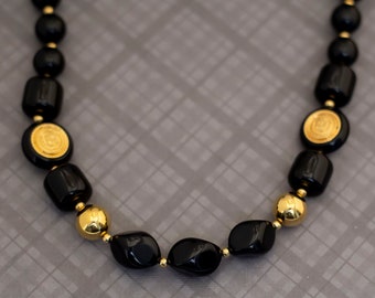 ■VINTAGE HOLLYWOOD■ Black Stone Beads Necklace VH2478NE07 il_340x270.4732889136_1vjx.jpg