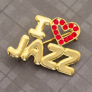 Broche vintage "I love jazz" - G31