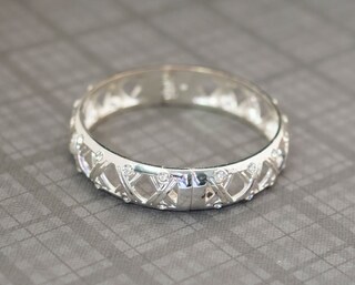 Bracciale Gotico In Argento Sterling 925 Mm - Ispirato All'Architettura Di Barcellona, Collezione Rosa De Barcelona