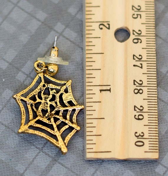 Web and Flow Gothic Spider Web Earrings by Avon - image 2