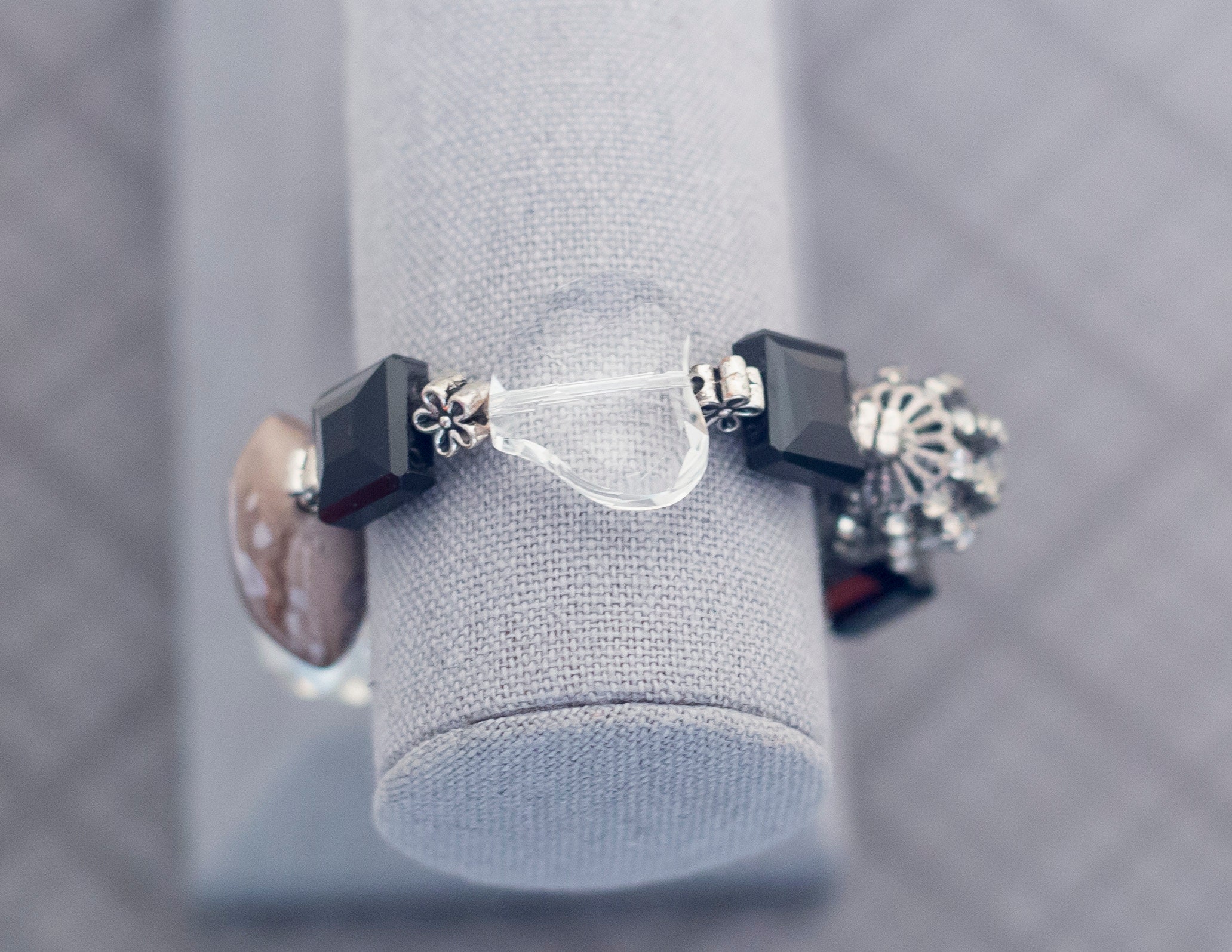 Vintage Gothic Floral Black Adjustable Bracelet G14 - Etsy display picture 1