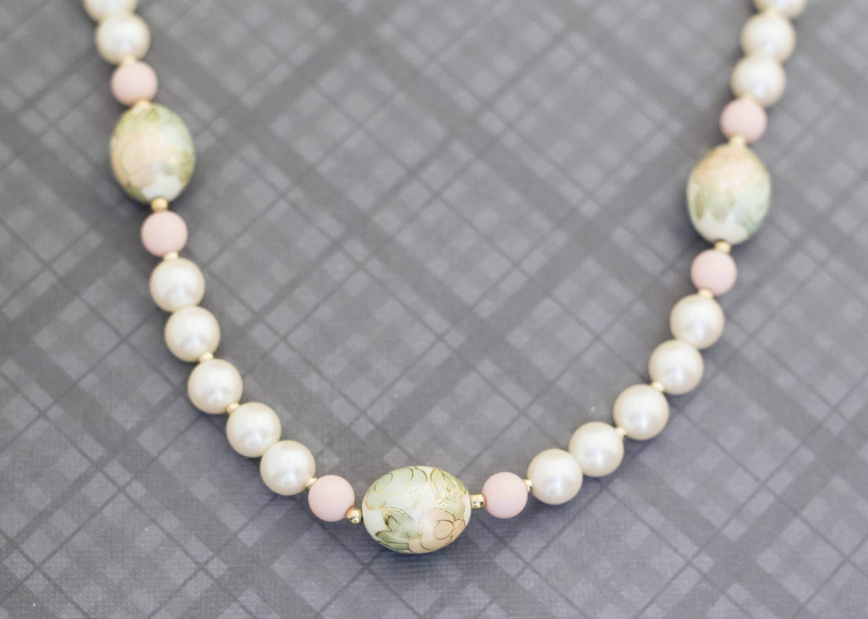 1930's vintagebeadsネックレス Vintage Large Off White Bead Necklace 36” | eBay