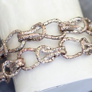 Vintage Silver Tone Link Bracelet, 8 Inches, G37