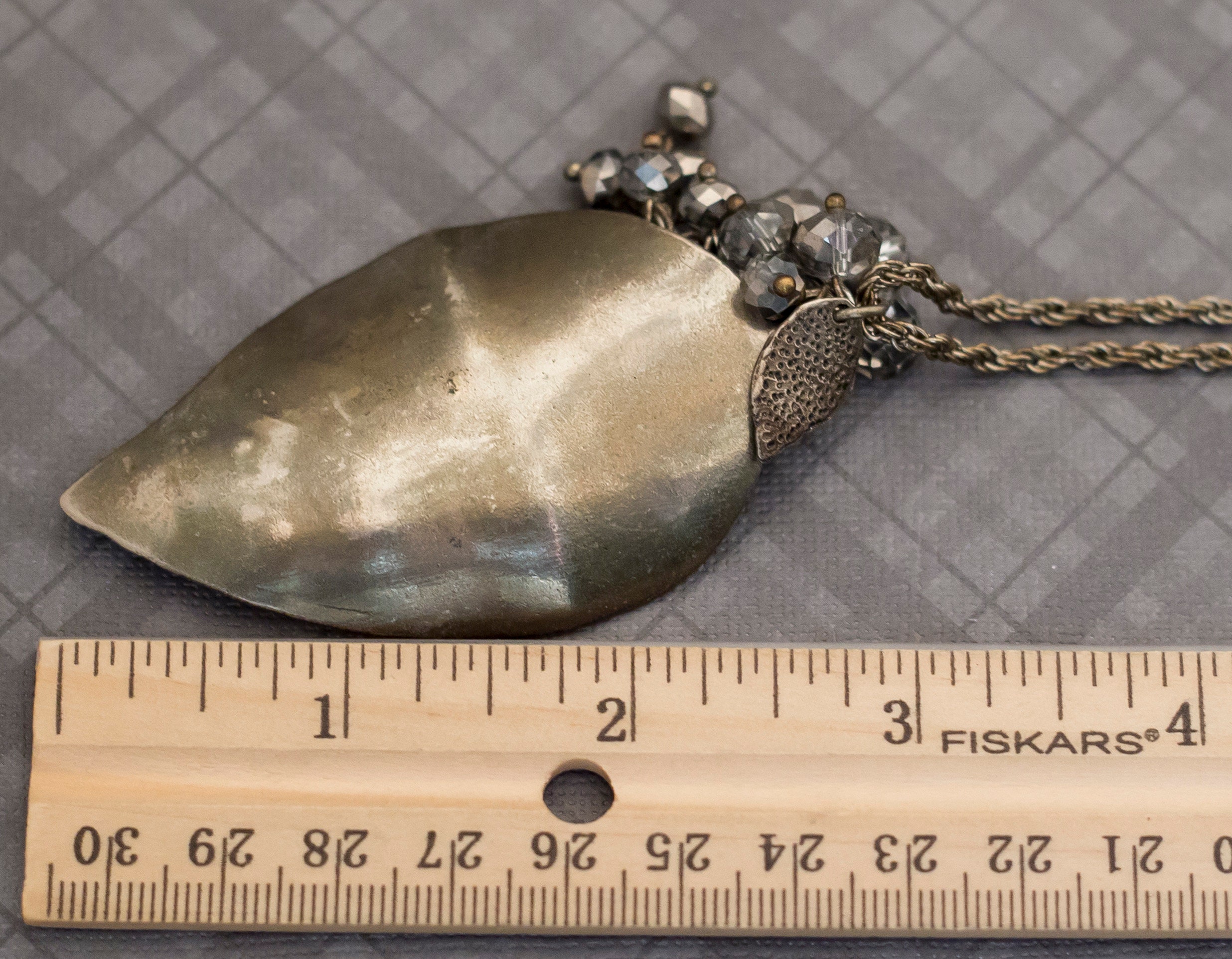 Vintage Leaf Pendant Necklace 32 Inches G19 - Etsy