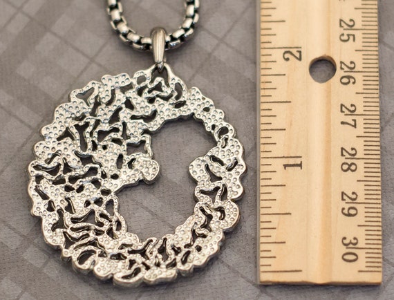 Crescent Moon Vintage Necklace 32 inch -G3 - image 4