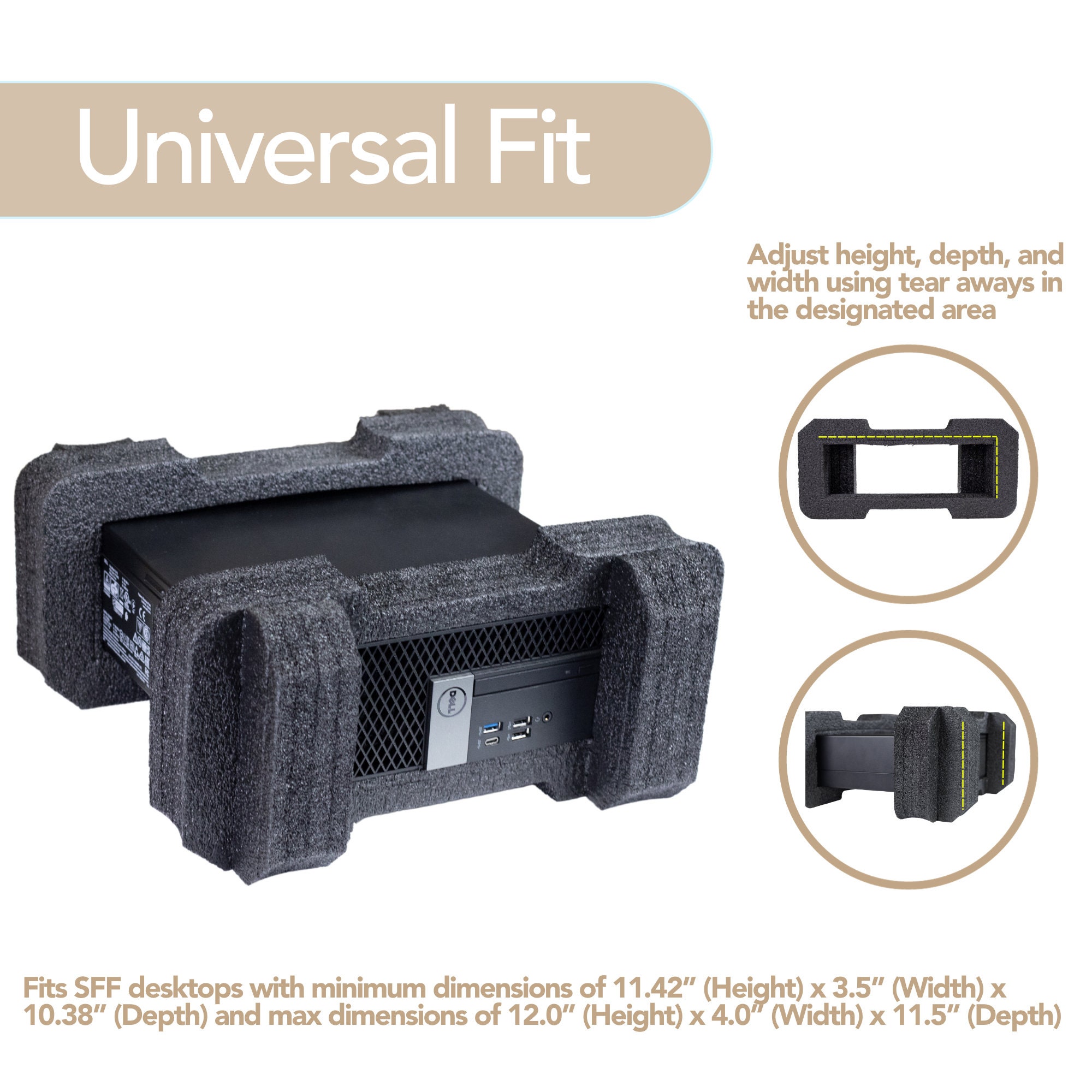 EPE USA Universal Small Form Factor Desktop Computer Shipping Box