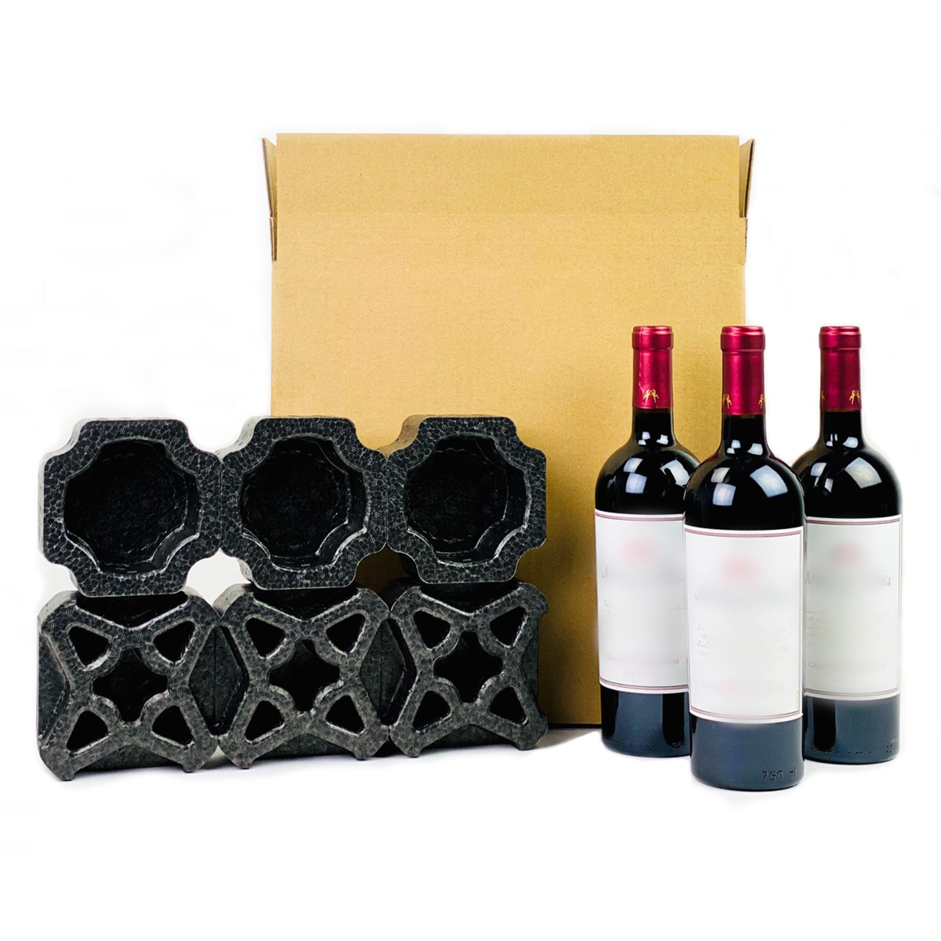 Sustainable Universal Wine Bottle Shipping Box Packaging, Fedex/ups