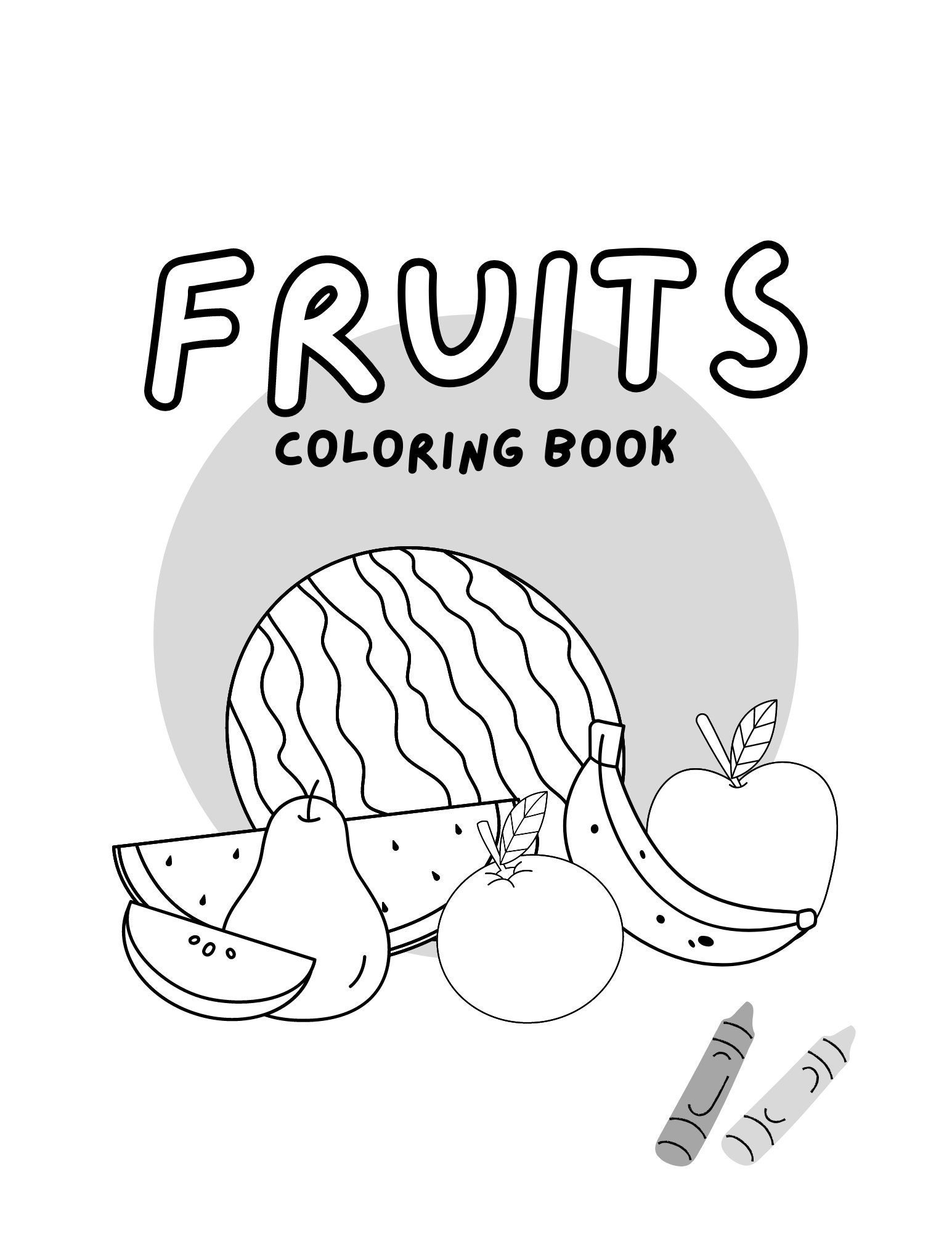 Fruit Coloring Pages - Etsy