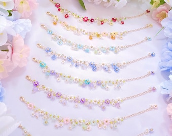 cute beaded bracelet / beaded flower bracelet / flower bead jewelry / cute beaded bracelet  / flower cute bead bracelet / gold bead bracelet