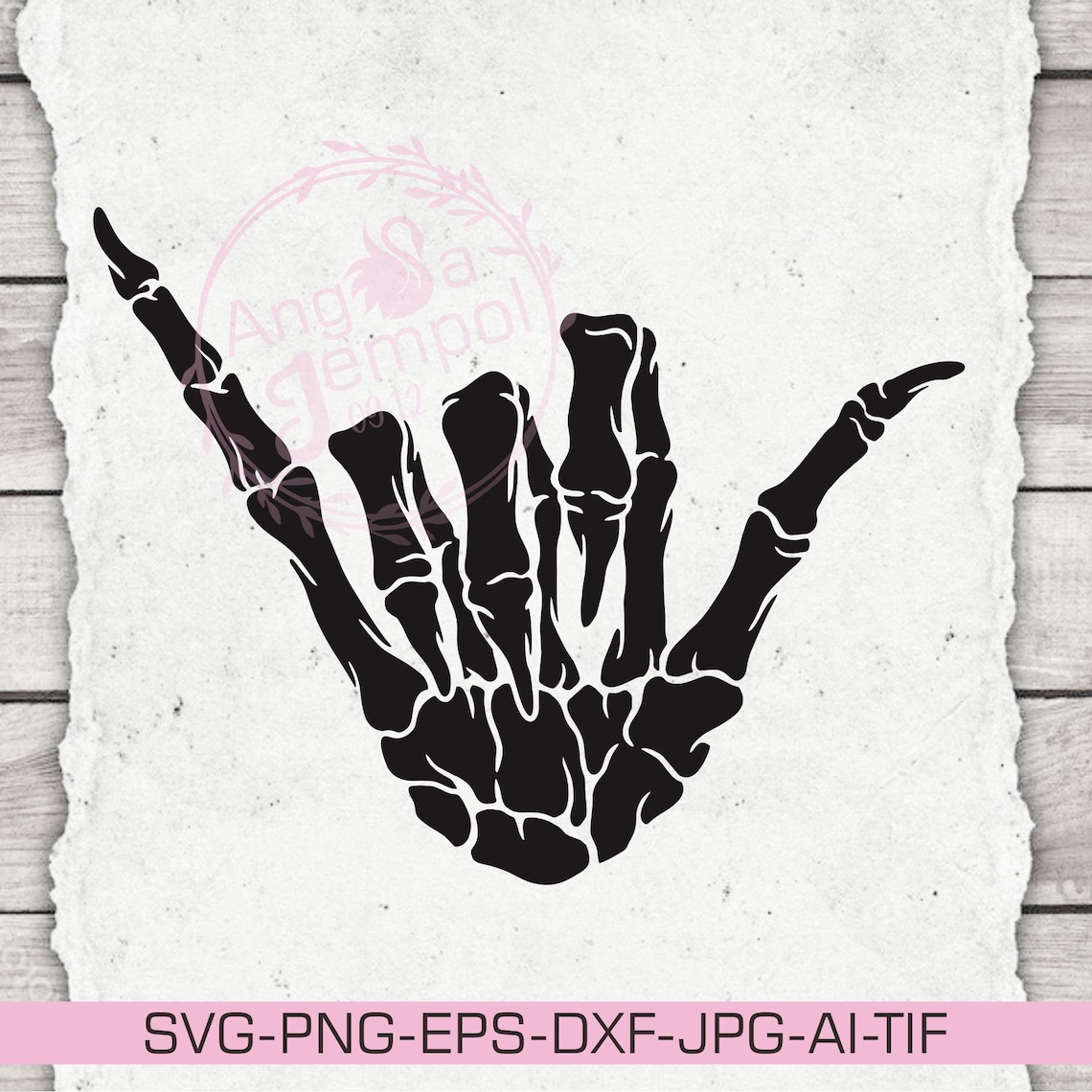 Shaka sign svg Skeleton shaka hand svg Skeleton hand Etsy