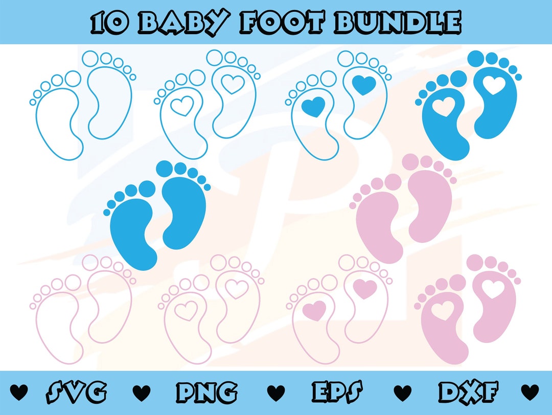 Baby Foot SVG, Baby Foot Clipart, Baby Foot Silhouette, Baby Foot