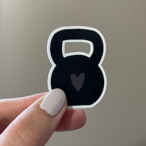 Kettlebell, Gym, Workout Sticker, Vinyl Sticker, Hydroflask Sticker, Laptop Decal, Die Cut, 2in