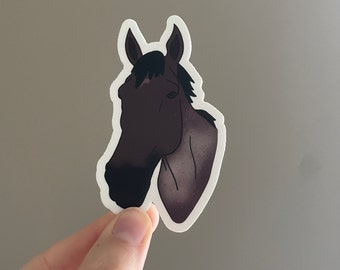Bay Roan Horse Sticker, Quarter Horse Vinyl Decal, Pony, Farm Animals, Equestrian Hydroflask Sticker