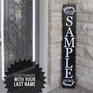 Last Name Porch Wood Sign | Customize | Decor | Home Decoration | Signs | Family Name | Housewarming | New Home | House Gift | Mothers Day