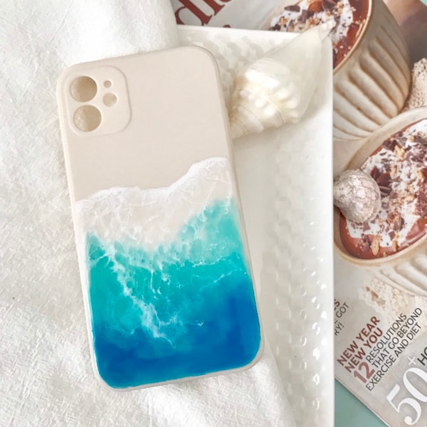 Ocean Style iPhone Case, Handmade Beach iPhone iPhone 15 14 Plus 13 Pro Max iPhone 12 Mini iPhone XR iPhone 7 8 Plus iPhone XS Max