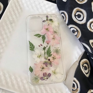 Pressed Flower iPhone Samsung Case, iPhone 16 Pro Max, iPhone 14 Plus 13 Pro Max Mini iPhone XR iPhone 7 8 Plus iPhone XS Max