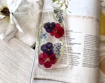 Pressed Flower Resin iPhone Case, iPhone 15 iPhone 14 Plus 13 Pro Max Mini iPhone XR iPhone 7 8 Plus iPhone XS Max