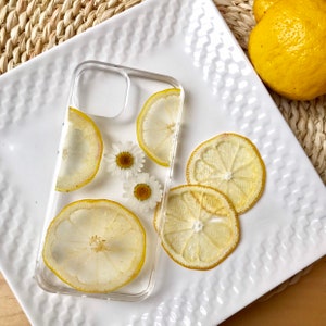 Étui iPhone pressé Real Lemon, Fruits pressés iPhone 15 iPhone14 Plus 13 Pro Max iPhone Case 12 11 Mini XR 7 8 Plus iPhone Case XS Max