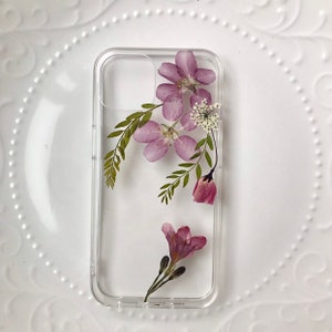 Pressed Flower iPhone Samsung Case, iPhone 16 Pro Max, iPhone 14 Plus 13 Pro Max Mini iPhone XR iPhone 7 8 Plus iPhone XS Max
