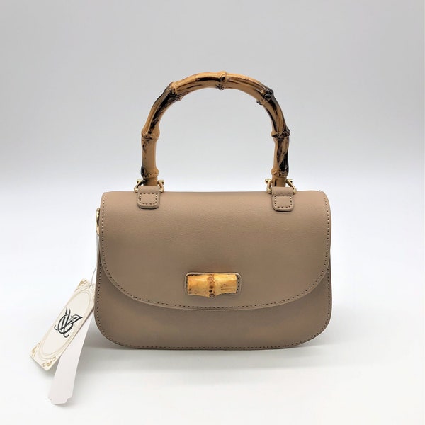 Bamboo Detail Satchel 2-in-1  |  Purse and Wallet, Designer Handbags, New Fashion Purses, Collectible Bags, Unique Gift Ideas