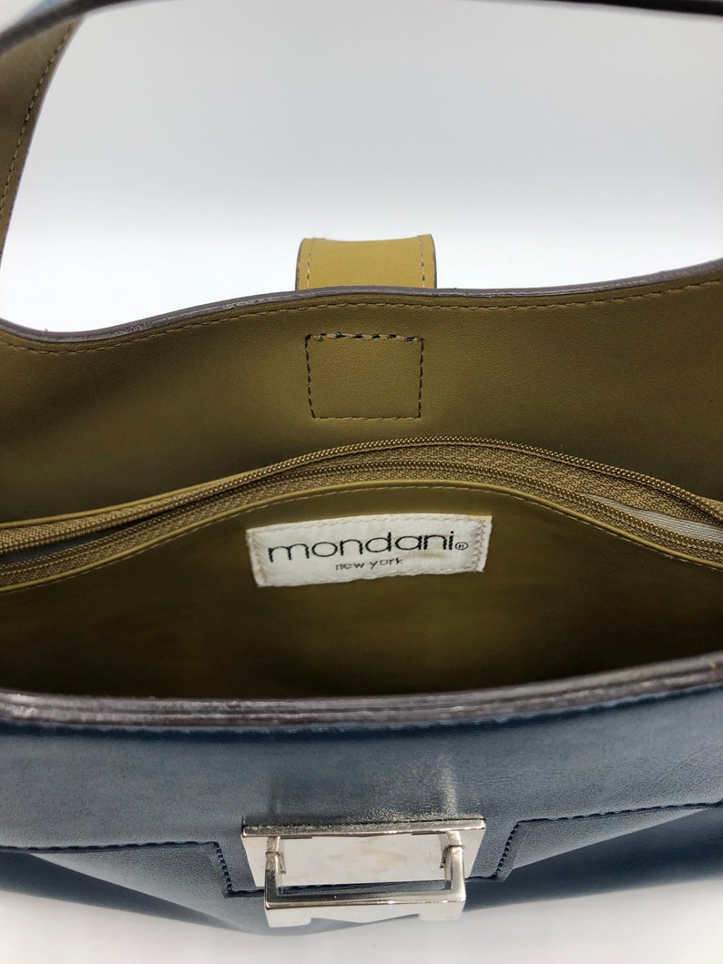 Sac à Main MONDANI New York - Cuir Cannelle Marron Découpé Laser - Taille Moyenne - Occasion