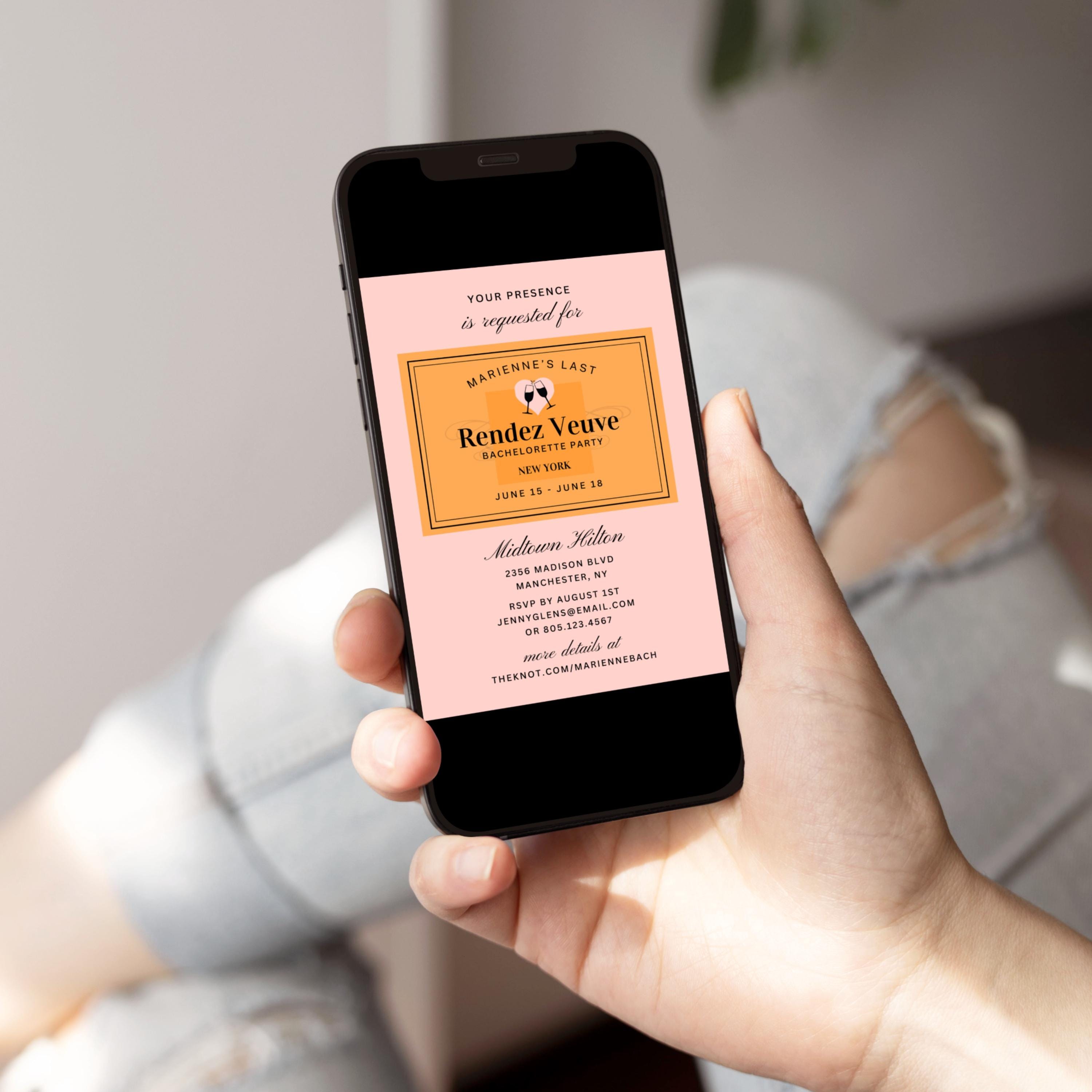 Last Rendez Veuve Bachelorette Party, Weekend, Instant Download, Canva ...