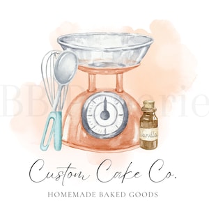 Custom Bakery Cake Logo Design, Personalized, Business, Canva