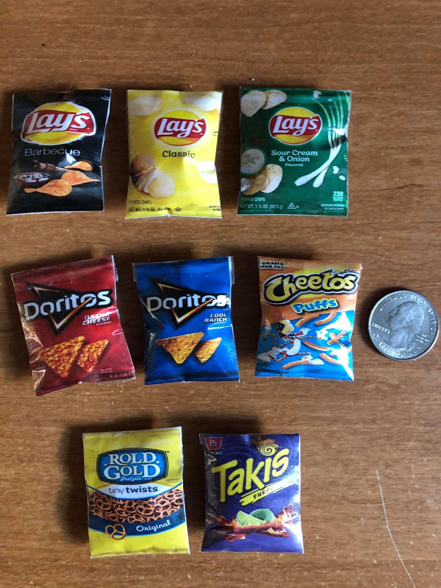 Miniature Chip Bags Etsy