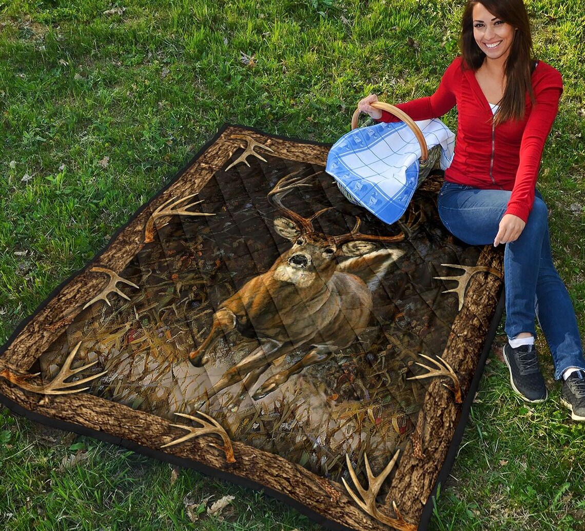Cool Hunting Premium Blanket And Quilt Gift For Hunter Deer Etsy