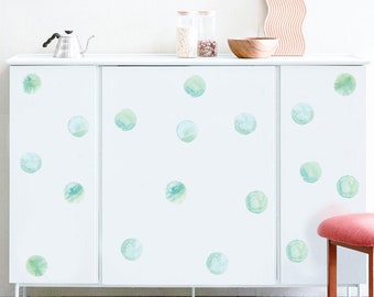 Watercolor Dots Wall Decals | Removable, High Quality, Nursery Decal | Simple, Modern, Light Colors | Wall Stickers