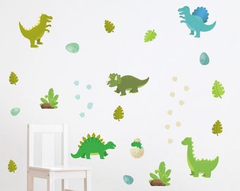 Dinosaur Wall Decal - Colorful| Removable, High Quality, Nursery Decal | Colorful, Modern, Fun Decal | Wall Stickers