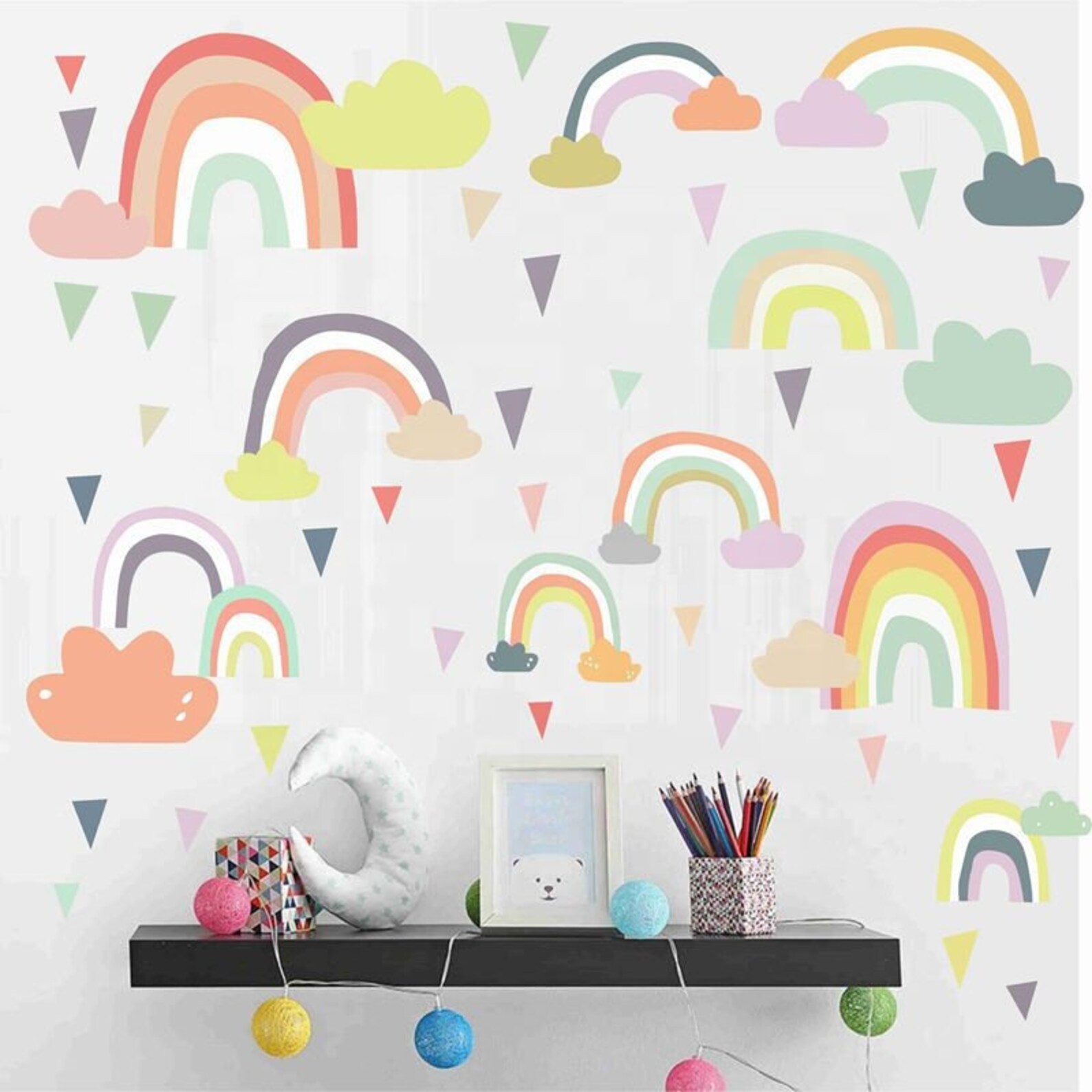 Rainbow Wall Decal Earthy Removable High Quality Nursery Etsy