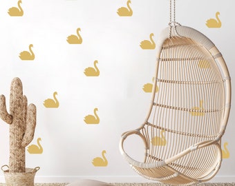 Gold Flamingos Wall Decals | Removable, High Quality, Nursery Decal | Simple, Modern, Metalic | Wall Stickers