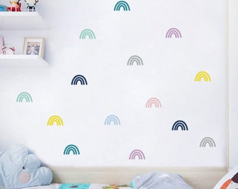 Rainbow Wall Decal - Colorful | Removable, High Quality, Nursery Decal | Simple, Modern, Lively Tone  | Wall Stickers