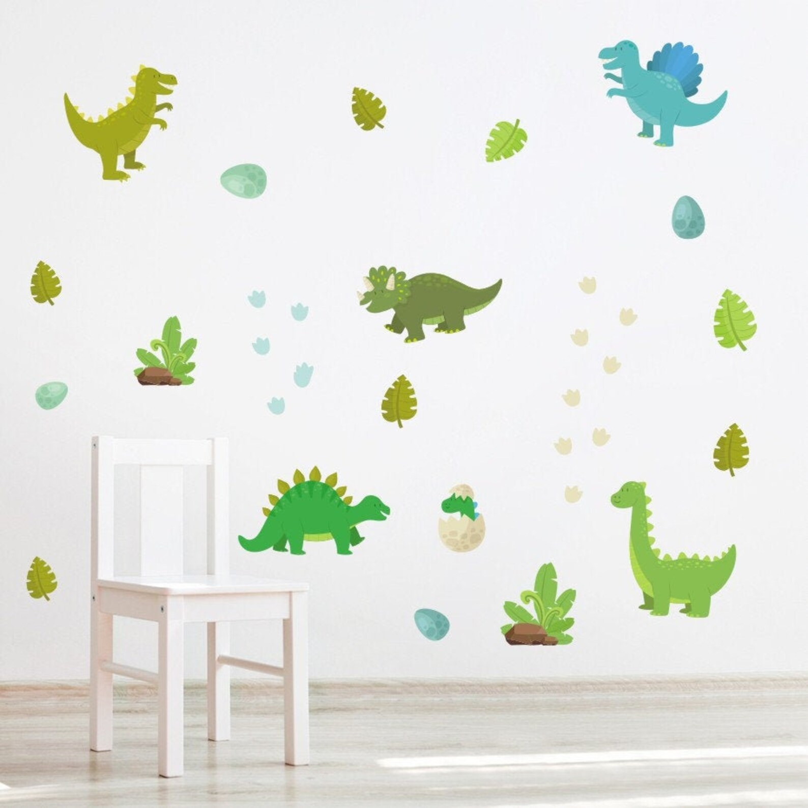 Dinosaur Wall Decal Colorful Removable High Quality Etsy Italia
