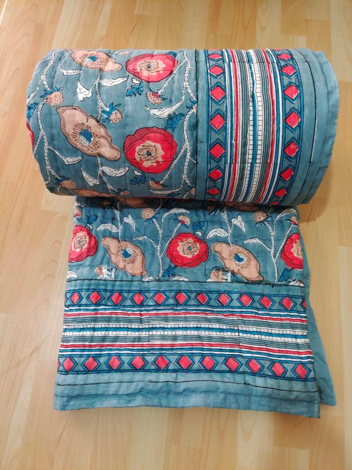 Trapunte reversibili indiane / Jaipuri Razai / Trapunta Etsy Italia