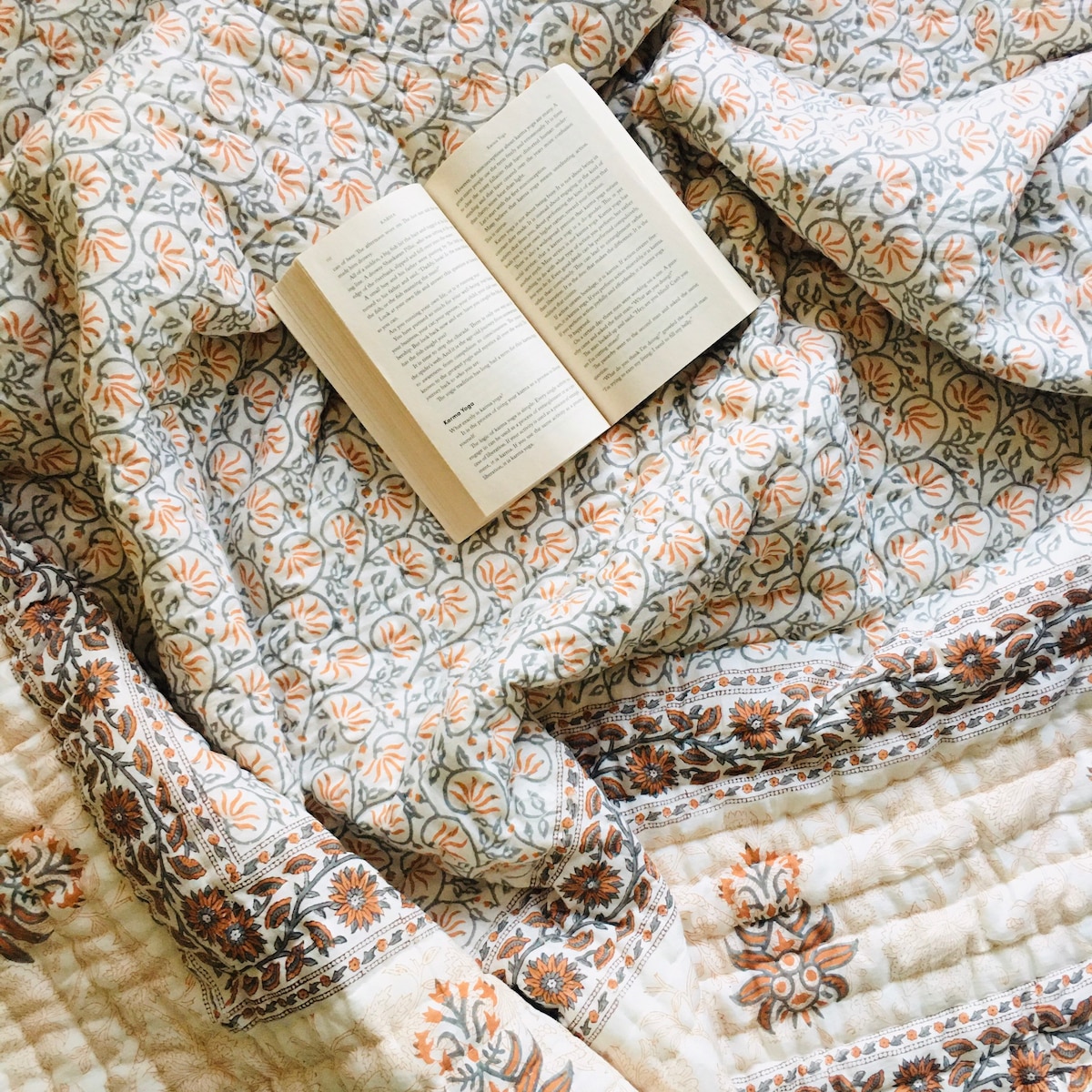 Handblock Print Handmade Queen Floral Cotton Quilted Quilt Cotton Blanket Handmade Bedspread Hand Block Print, 100% Cotton Blanket Throw - Etsy