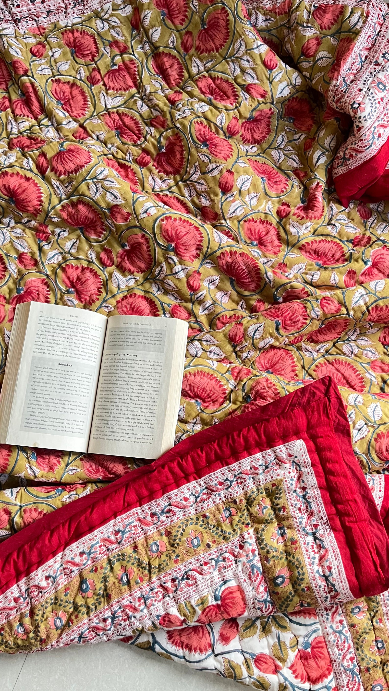 Indian Reversible Quilt Soft Cotton Quilt Hand Block Print Etsy