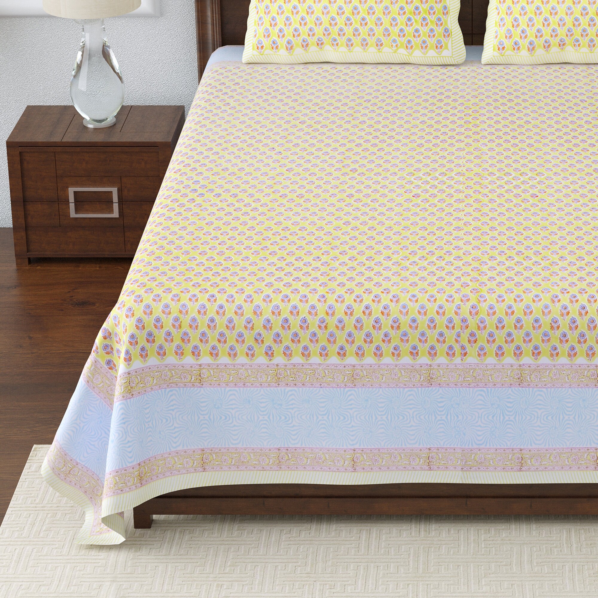 Handmade Beautiful Bed Sheet100% Cotton 