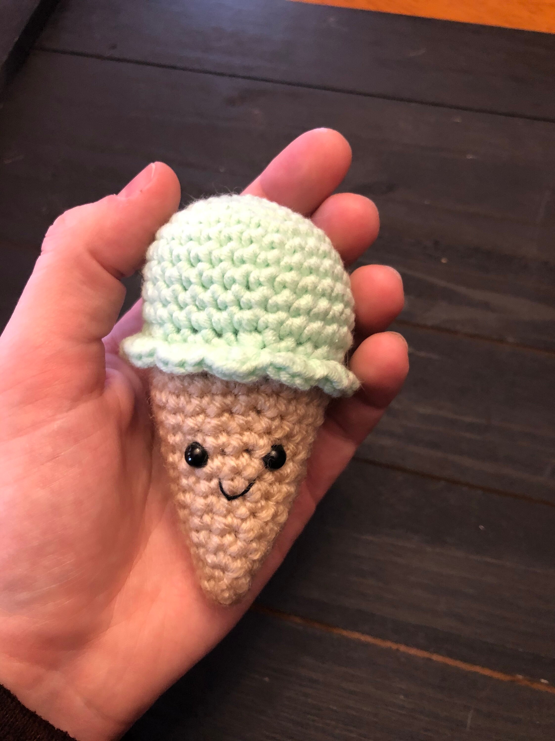Mini Amigurumi Ice Cream Cone Etsy