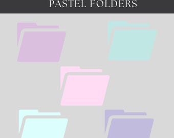 Pastell Schreibtisch Ordner