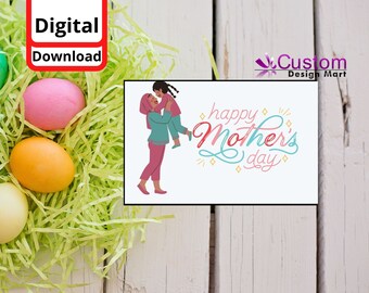 Printable Greeting Cards, Instant Download 7x5 inch card for Special Mothers Day, Mothers Day Cards to download, Card for Mothers Day 2022