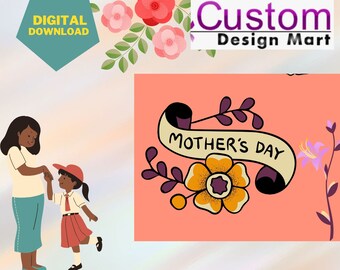 Printable Greeting Cards, Instant Download 7x5 inch card for Special Mothers Day, Mothers Day Cards to download, Card for Mothers Day 2022