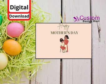Printable Greeting Cards, Instant Download 7x5 inch card for Special Mothers Day, Mothers Day Cards to download, Card for Mothers Day 2022